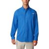 imageColumbia Mens PFG Tamiami II Long Sleeve ShirtVivid Blue  Legacy
