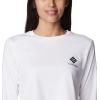 imageColumbia Womens Standard North Cascades Long Sleeve Cropped TeeWhiteCsc Stacked Mini Graphic