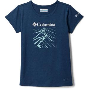 imageColumbia Girls Tech Trail Short Sleeve Graphic ShirtCollegiate Navy HeatherRidge Line Life