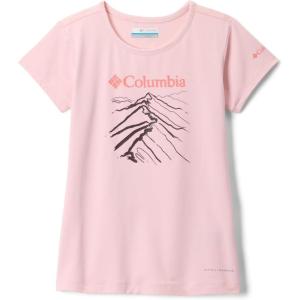 imageColumbia Girls Tech Trail Short Sleeve Graphic ShirtSatin Pink HeatherRidge Line Life