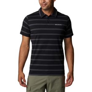 imageColumbia Mens Sun Trek PoloBlackShark Heather Stripe