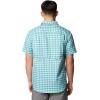 imageColumbia Mens Silver Ridge Utility Lite Novelty Short SleeveRipple Blue Pulaski Plaid