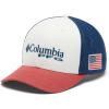 imageColumbia Unisex Pfg logo Mesh Ball CapWhiteDusty CrimsonCarbonUsa Flag