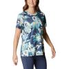 imageColumbia Womens Standard Fork Stream Short Sleeve TeeBright AquaWisterian