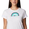 imageColumbia Womens Trek Short Sleeve Graphic TeeWhiteBlocked Rainbow