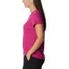 imageColumbia Womens Trek Short Sleeve Graphic TeeWild Fuchsia HeatherBlocked Rainbow