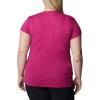 imageColumbia Womens Trek Short Sleeve Graphic TeeWild Fuchsia HeatherBlocked Rainbow