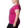 imageColumbia Womens Trek Short Sleeve Graphic TeeWild Fuchsia HeatherBlocked Rainbow