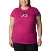imageColumbia Womens Trek Short Sleeve Graphic TeeWild Fuchsia HeatherBlocked Rainbow