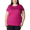imageColumbia Womens Trek Short Sleeve Graphic TeeWild Fuchsia HeatherGem Columbia