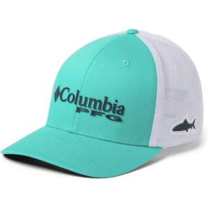 imageColumbia Unisex Pfg logo Mesh Ball CapBright Aqua  White  Coll Navy  Bonefish