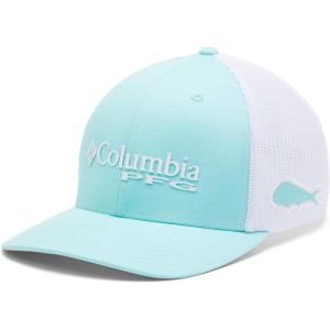 imageColumbia Unisex Pfg logo Mesh Ball CapGulf Stream  White  Dorado