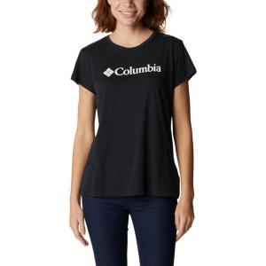 imageColumbia Womens Trek Short Sleeve Graphic TeeBlack HeatherGem Columbia