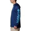 imageColumbia Mens PFG Terminal Tackle HoodieCarbonOpal Blue Logo