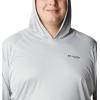 imageColumbia Mens PFG Terminal Tackle HoodieCool GreyVivid Blue Logo