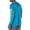 imageColumbia Mens PFG Terminal Tackle HoodieDeep MarineLaser Lemon Logo