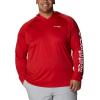 imageColumbia Mens PFG Terminal Tackle HoodieRed SparkWhite Logo