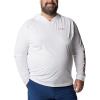 imageColumbia Mens PFG Terminal Tackle HoodieWhiteRed Spark Logo