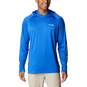 imageColumbia Mens PFG Terminal Tackle HoodieBlue MacawWhite Logo