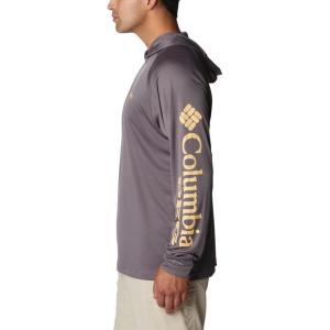 imageColumbia Mens PFG Terminal Tackle HoodieCity GreyCocoa Butter Logo