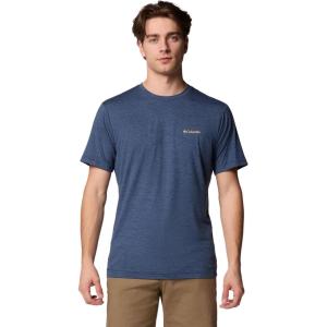 imageColumbia Mens Kwick Hike Back Graphic Short Sleeve TeeCollegiate Navy HeatherPlanet Watch