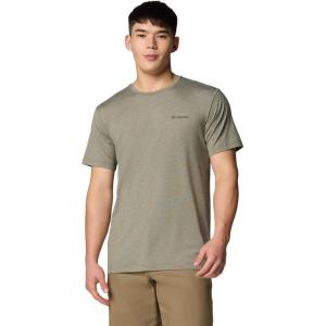 imageColumbia Mens Kwick Hike Back Graphic Short Sleeve TeeStone Green HeatherLinear View Multi