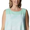 imageColumbia Womens Columbia Womens Chill River Tank Top Moisture Wicking Sun ProtectionMint CaySunburst Print
