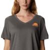imageColumbia Womens Bluebird Day Relaxed V NeckCharcoal HeatherWavy Waterline