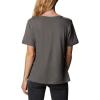 imageColumbia Womens Bluebird Day Relaxed V NeckCharcoal HeatherWavy Waterline