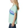 imageColumbia Womens Bluebird Day Relaxed V NeckMint Cay HeatherStriped Hills