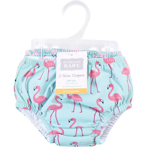 Hudson Baby Unisex Baby Swim Diapers, Pink Lemons, 12-18 Months