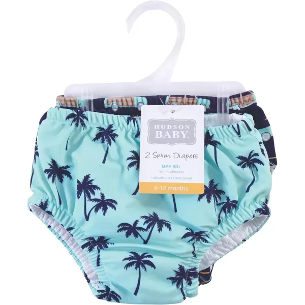 Hudson Baby Unisex Baby Swim Diapers, Pink Lemons, 12-18 Months