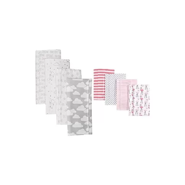 Gray Clouds Flamingos One Size