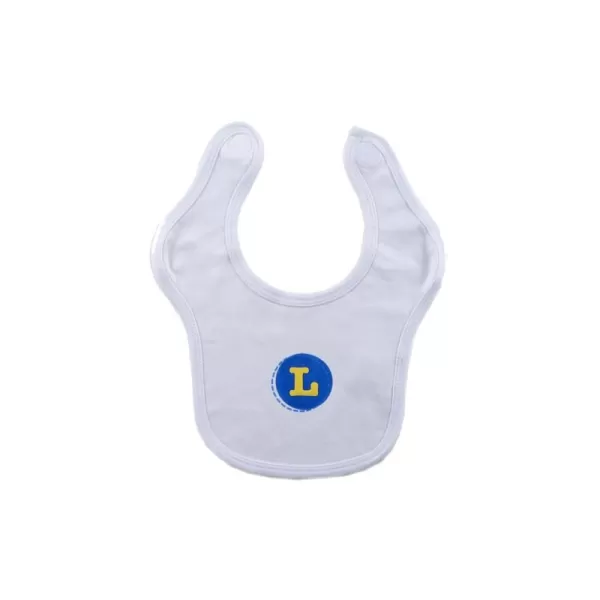 Hudson Baby Personalized Initial Bib- L, Boy, Blue/Yellow