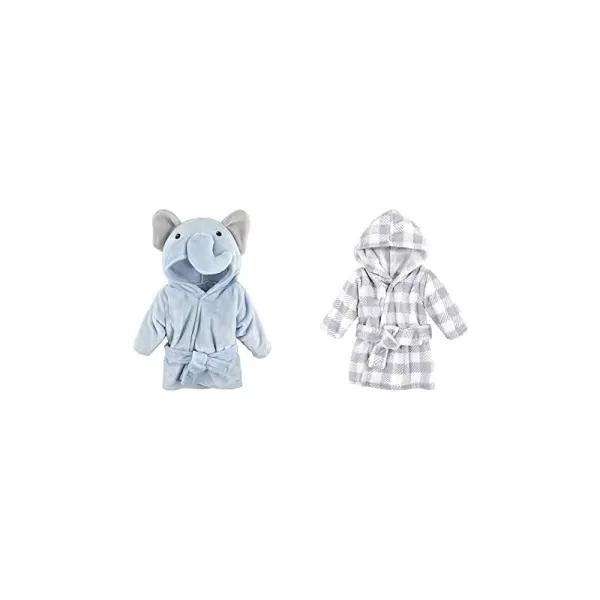Blue Elephant Gray Plaid One Size
