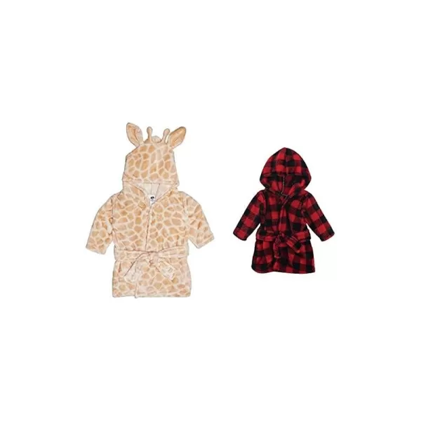 Giraffe Red Black Plaid One Size