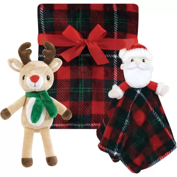 Rudolph and Santa Plaid One Size