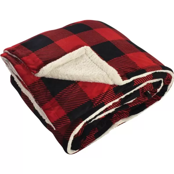 Buffalo Plaid Sherpa 108X90 Inch (King)
