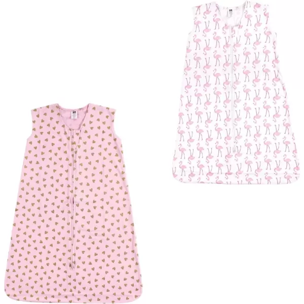 Gold Hearts and Flamingo 2-pack 6-12 Month