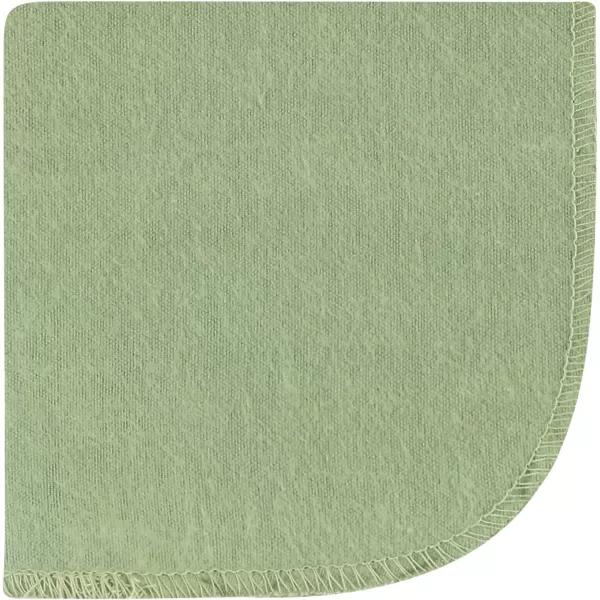 Hudson Baby Unisex Baby Flannel Washcloths, Eucalyptus 10Pk, One Size