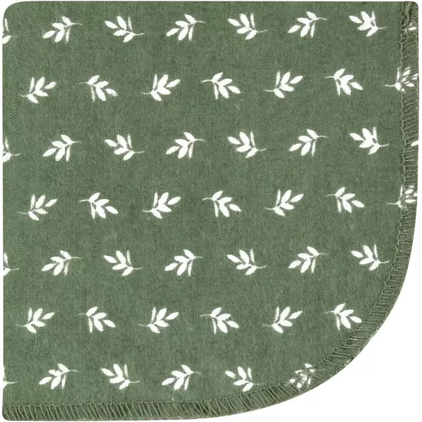 Hudson Baby Unisex Baby Flannel Washcloths, Eucalyptus 10Pk, One Size