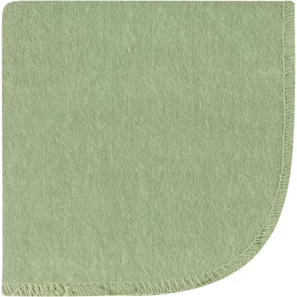 Hudson Baby Unisex Baby Flannel Washcloths, Eucalyptus 10Pk, One Size