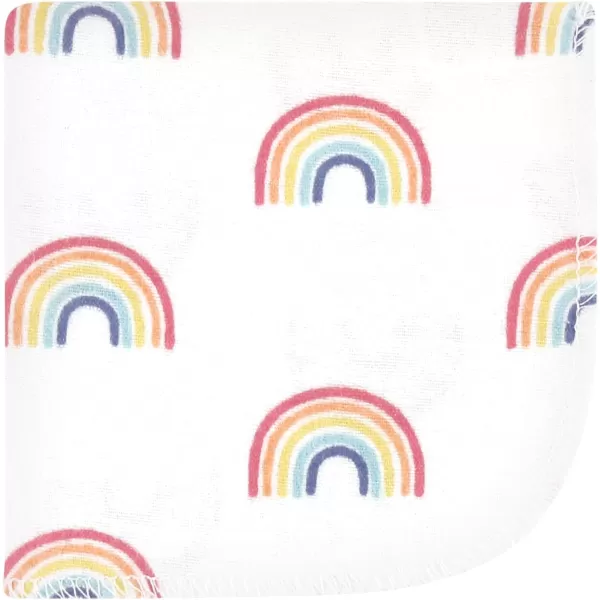 Hudson Baby Unisex Baby Flannel Washcloths, Eucalyptus 10Pk, One Size