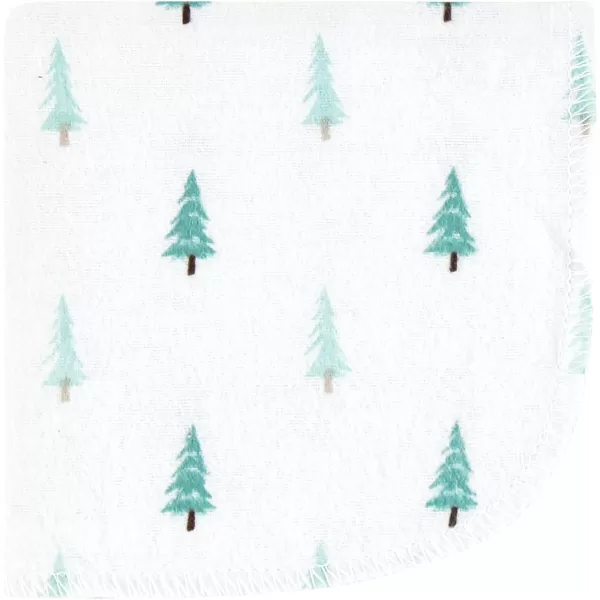 Hudson Baby Unisex Baby Flannel Washcloths, Eucalyptus 10Pk, One Size