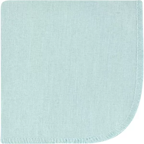 Hudson Baby Unisex Baby Flannel Washcloths, Eucalyptus 10Pk, One Size