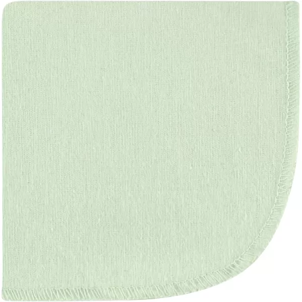 Hudson Baby Unisex Baby Flannel Washcloths, Eucalyptus 10Pk, One Size