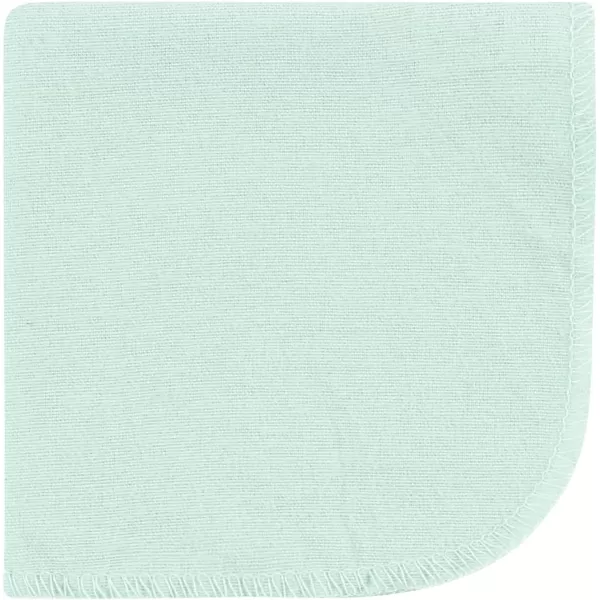 Hudson Baby Unisex Baby Flannel Washcloths, Eucalyptus 10Pk, One Size