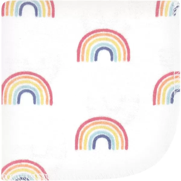 Hudson Baby Unisex Baby Flannel Washcloths, Eucalyptus 10Pk, One Size