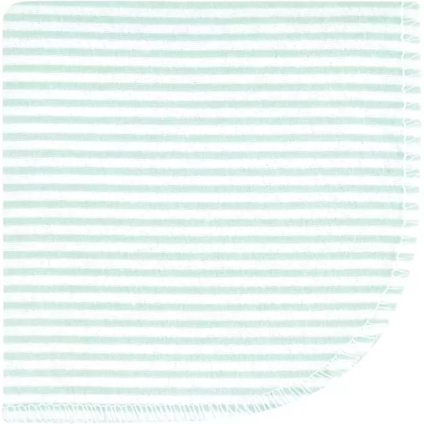 Hudson Baby Unisex Baby Flannel Washcloths, Eucalyptus 10Pk, One Size