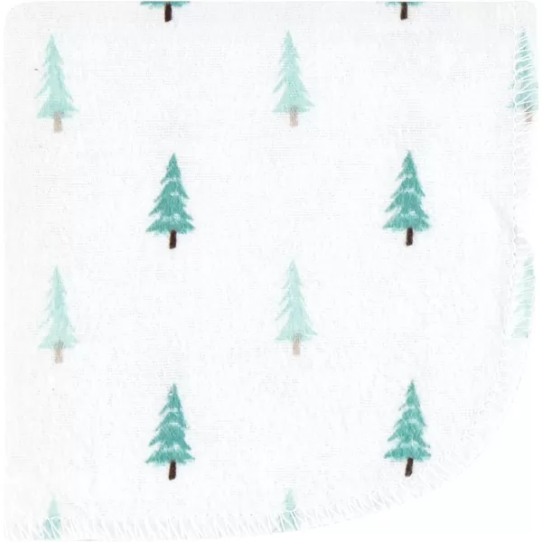 Hudson Baby Unisex Baby Flannel Washcloths, Eucalyptus 10Pk, One Size